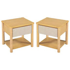 Struttura Letto Matrimoniale/King con 2 Comodini, Letto a Piattaforma in Legno con Testiera e Comodini Corrispondenti