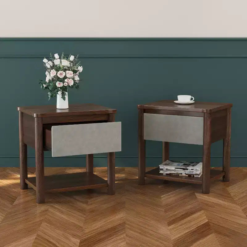 Struttura Letto Matrimoniale/King con 2 Comodini, Letto a Piattaforma in Legno con Testiera e Comodini Corrispondenti