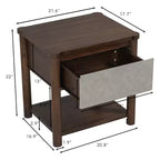 Struttura Letto Matrimoniale/King con 2 Comodini, Letto a Piattaforma in Legno con Testiera e Comodini Corrispondenti