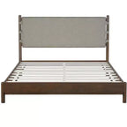 Struttura Letto Matrimoniale/King con 2 Comodini, Letto a Piattaforma in Legno con Testiera e Comodini Corrispondenti