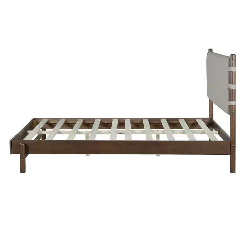 Struttura Letto Matrimoniale/King con 2 Comodini, Letto a Piattaforma in Legno con Testiera e Comodini Corrispondenti