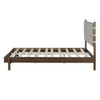 Struttura Letto Matrimoniale/King con 2 Comodini, Letto a Piattaforma in Legno con Testiera e Comodini Corrispondenti