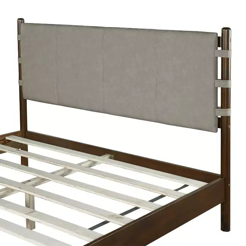 Struttura Letto Matrimoniale/King con 2 Comodini, Letto a Piattaforma in Legno con Testiera e Comodini Corrispondenti