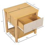 Struttura Letto Matrimoniale/King con 2 Comodini, Letto a Piattaforma in Legno con Testiera e Comodini Corrispondenti