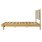Struttura Letto Matrimoniale/King con 2 Comodini, Letto a Piattaforma in Legno con Testiera e Comodini Corrispondenti