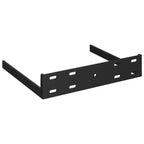 Set di 2 mensole angolari da parete in MDF a nido d'ape color quercia e bianco, metallo