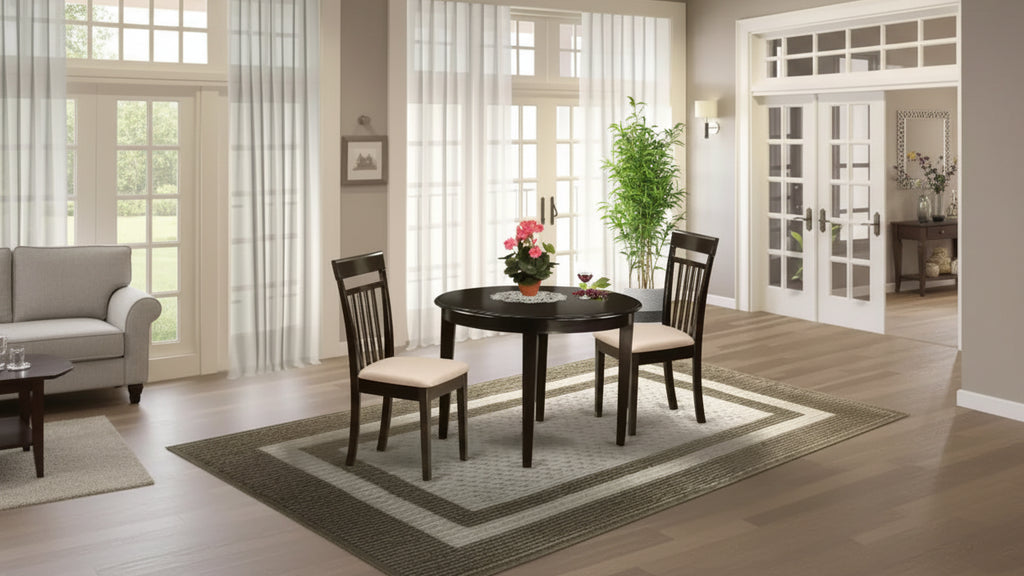 Set tavolo da pranzo costiero - Tavolo da cucina da 5 pezzi con sedie - Set tavolo in stile artigianale