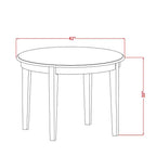 Set tavolo da pranzo costiero - Tavolo da cucina da 5 pezzi con sedie - Set tavolo in stile artigianale