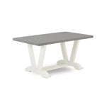 Tavolo da pranzo da 6 pezzi con ripiano in legno massello finitura rovere naturale con 1 panca e 4 sedie