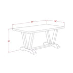 Tavolo da pranzo da 6 pezzi con ripiano in legno massello finitura rovere naturale con 1 panca e 4 sedie