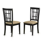 Set da pranzo vintage 3 pezzi - Tavolo a ribalta e 2 sedie - Set da tavolo compatto da cucina - Finitura ciliegio nero