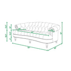 Divano Chesterfield trapuntato in velluto La Rosa 84 Mid-Century Modern