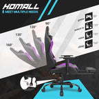Sedia da gaming con poggiapiedi - Sedia da scrivania ergonomica