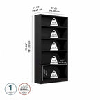 Libreria a 5 ripiani alta universale di Bush Furniture