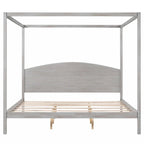 Letto a piattaforma a baldacchino King Size con testiera e gambe di supporto