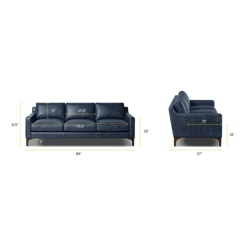 Divano Poly & Bark Sorrento - Vera Pelle Italiana Pieno Fiore