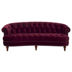 Divano Chesterfield trapuntato in velluto La Rosa 84 Mid-Century Modern