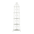 Scaffale pieghevole alto a 5 ripiani in metallo a spirale per interni ed esterni - Oro o Bianco - Roche River Decor