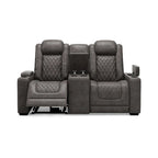Divanetto reclinabile elettrico Signature Design by Ashley HyllMont grigio con consolle - 71.75 L x 39 P x 44 A