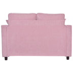 Divano Letto Chaise Longue in ciniglia, Divano Imbottito con Schienale Trapuntato e 2 Cuscini Rimovibili per Soggiorno