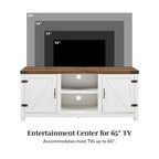 Mobile TV Middlebrook Firebranch da 58 pollici con ante scorrevoli in stile fienile