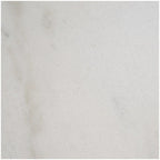 Tavolino d'appoggio/laterale geometrico in marmo con base rettangolare in metallo dorato - Bianco
