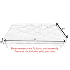 Materasso per futon TruPedic Full Granite Grey 12 pollici