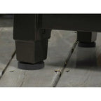 Carrello da bar per feste all'aperto con ruote, contenitore e ripiano portaoggetti, marrone scuro - 35,4 A x 48,7 L x 20,4 P