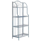SAFAVIEH Bryn Scaffale da panettiere da esterno a 4 ripiani in ferro battuto vittoriano - 25 pollici L x 15 pollici P x 63 pollici H - 25 L x 15 P x 63 H