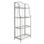 SAFAVIEH Bryn Scaffale da panettiere da esterno a 4 ripiani in ferro battuto vittoriano - 25 pollici L x 15 pollici P x 63 pollici H - 25 L x 15 P x 63 H