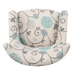 Poltrona imbottita schienale alto Modern Retro 30,25" con gambe in legno per soggiorno