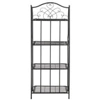 SAFAVIEH Bryn Scaffale da panettiere da esterno a 4 ripiani in ferro battuto vittoriano - 25 pollici L x 15 pollici P x 63 pollici H - 25 L x 15 P x 63 H