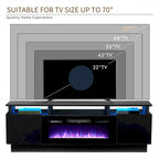 Mobile TV con caminetto da 70" con caminetto elettrico da 36"
