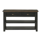 The Gray Barn Downington Consolle da Divano in Legno Massello a 2 Cassetti