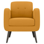 Poltrona di design di metà secolo Carson Carrington Keflavik, giallo senape