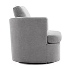 Set di poltrone a botte girevoli moderne imbottite in ciniglia, poltrona girevole moderna per soggiorno