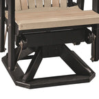 Ventilatore da ufficio e domestico modello OS con base girevole Weatherwood e base nera