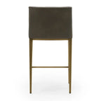 Sgabello da bancone Modrest Fairview moderno grigio e ottone
