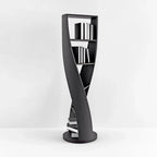 Libreria verticale a 5 ripiani in legno modello clessidra contemporanea