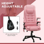 HOMCOM Sedia da Ufficio Massaggiante Schienale Alto con 6 Punti di Vibrazione, Sedia da Computer Reclinabile Riscaldata in Similpelle
