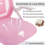 Javlergo Sedia da Ufficio Girevole a Schienale Medio con Supporto Lombare, Sedia da Scrivania Ergonomica da Computer in Rete con Braccioli