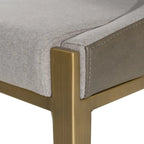 Sgabello da bancone Modrest Fairview moderno grigio e ottone
