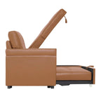 Divano sezionale reversibile con letto estraibile, chaise longue con contenitore nascosto, gambe durevoli,