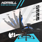 Sedia da gaming con poggiapiedi - Sedia da scrivania ergonomica