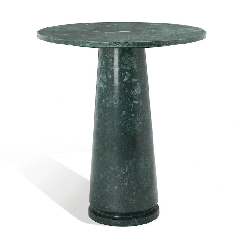 Tavolino d'appoggio rotondo alto in marmo Ghicu di SAFAVIEH Couture - 55,8 cm L x 53,3 cm P x 61 cm A - 53,3x53,3x61 cm