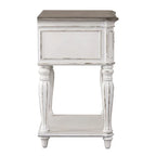 Comodino con Gambe Antico Bianco Magnolia Manor