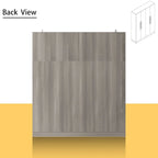 Armadio moderno freestanding in legno massiccio con ripiani